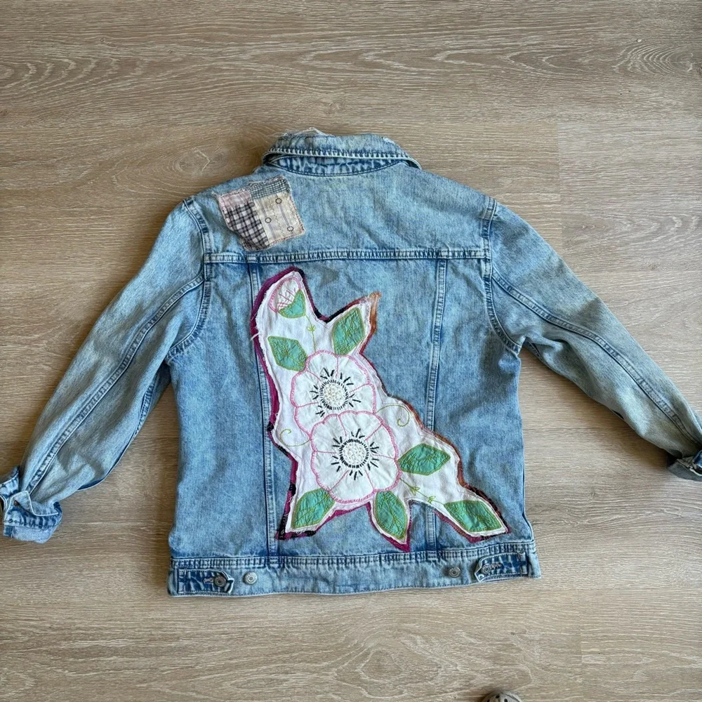 Upcycled Old Navy Patchwork Jean Jacket - Picture 15 of 15